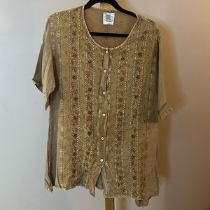 Vintage, short sleeve blouse